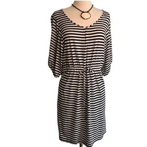 Calvin Klein Black & White Striped Dress
